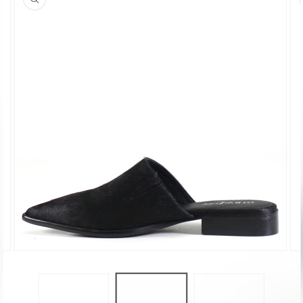 Diba True High Up Pony Hair Mule in Black Cow Hair Slip Ons Women’s 7.5 - Picture 3 of 11